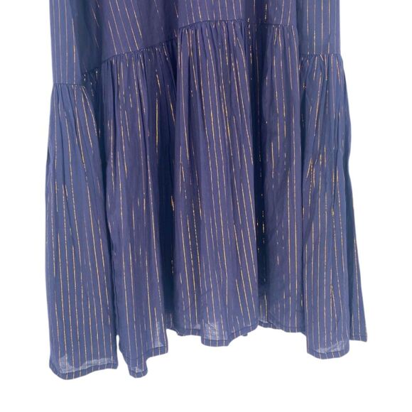 NWT India Collection by Emersen Fry Frances Maritime Lurex Women's Maxi Dress - Picture 5 of 13